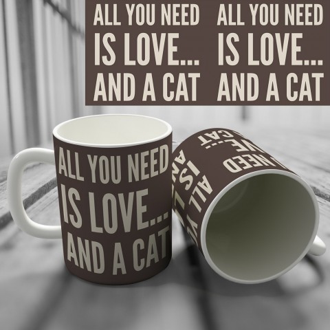 Кружка "All you need is love... and a cat"